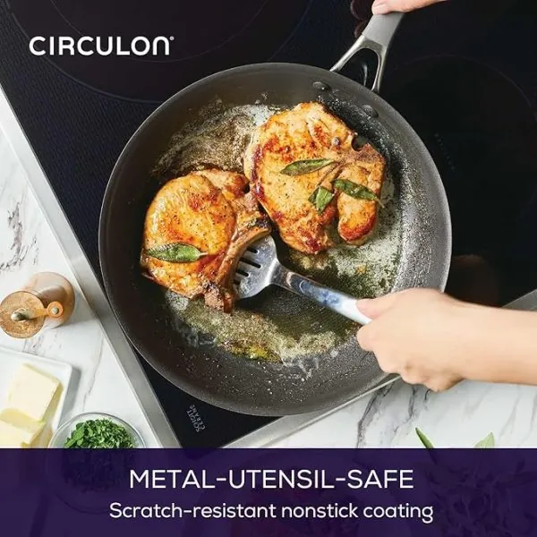 Circulon A1 Series with ScratchDefense Technology Nonstick Induction Frying Pan/Skillet, 12 Inch, Graphite - Image 3